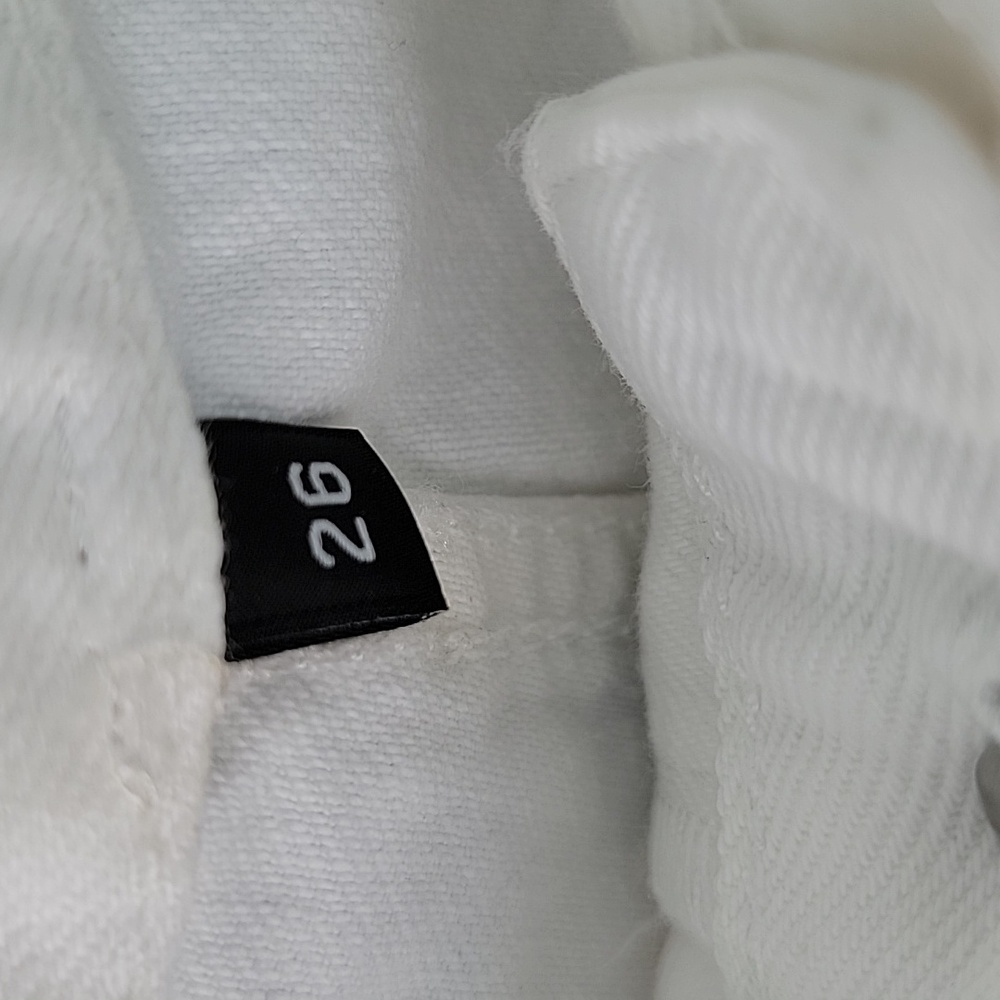 Re/Done 70s Ultra High Rise Stove Pipe Jeans in Vintage White Sz 26 Button Fly - Picture 7 of 16